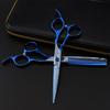 6.0" Blue Damascus Hairdressing & Barber Serrated Scissors with Thinning Shears