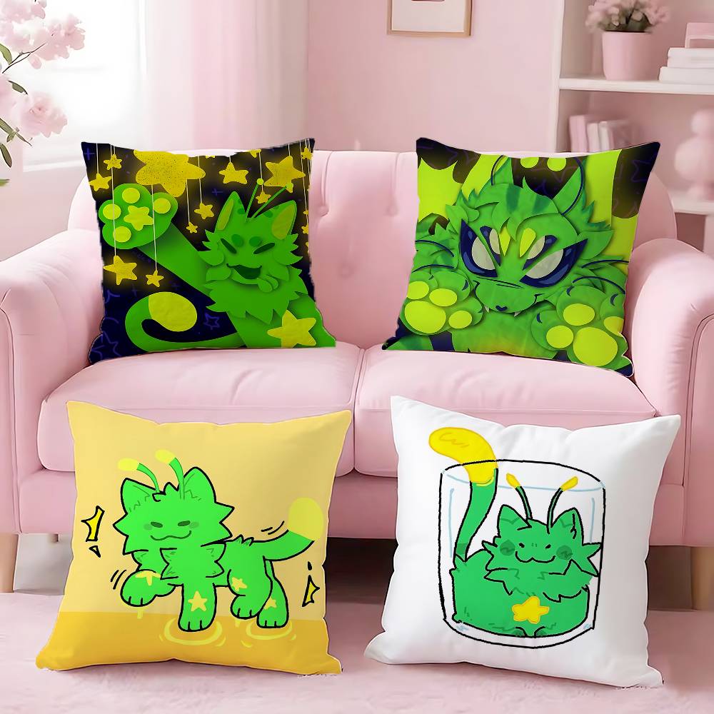Gnarpy Ontdekt Het Internet Kussensloop Print Polyestervezel 40X40 Cm Home Sofa Sierkussenhoes Decoratie