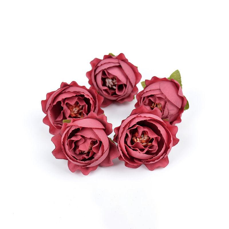 5/10/20PCs Rose Artificial Flowers Head Silk Fake Flowers For Home Decor Christmas Party Wedding Decoration DIY Wreath Accessories