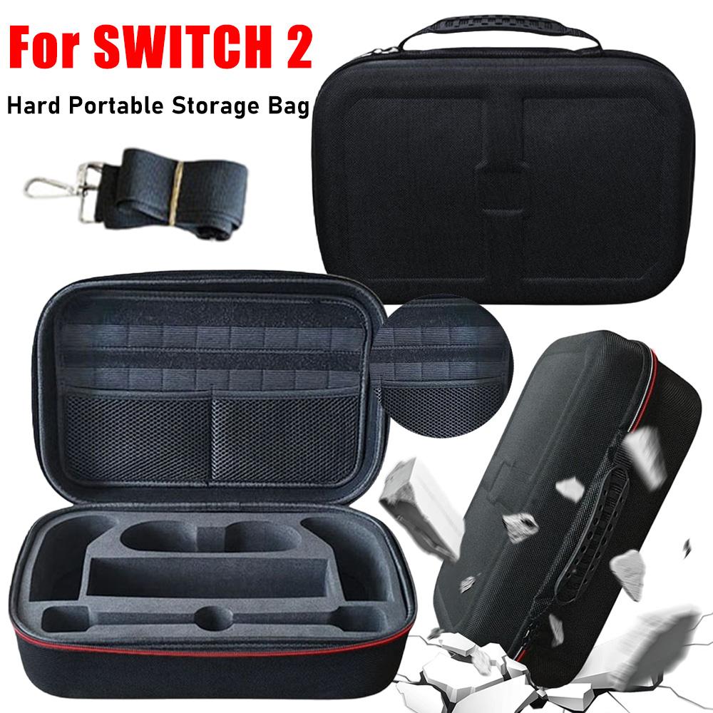 EVA Portable Storage Bag Shockproof Handheld Game Console Case with Mesh Pocket Hard Shell Storage Bag for Switch 2 Accessories