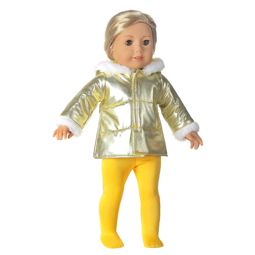 Cute Doll Accessories 18Inch American Doll Hanging Ear Covering Yellow Cartoon Smile Face Winter Clothes For 43cm New Born Doll