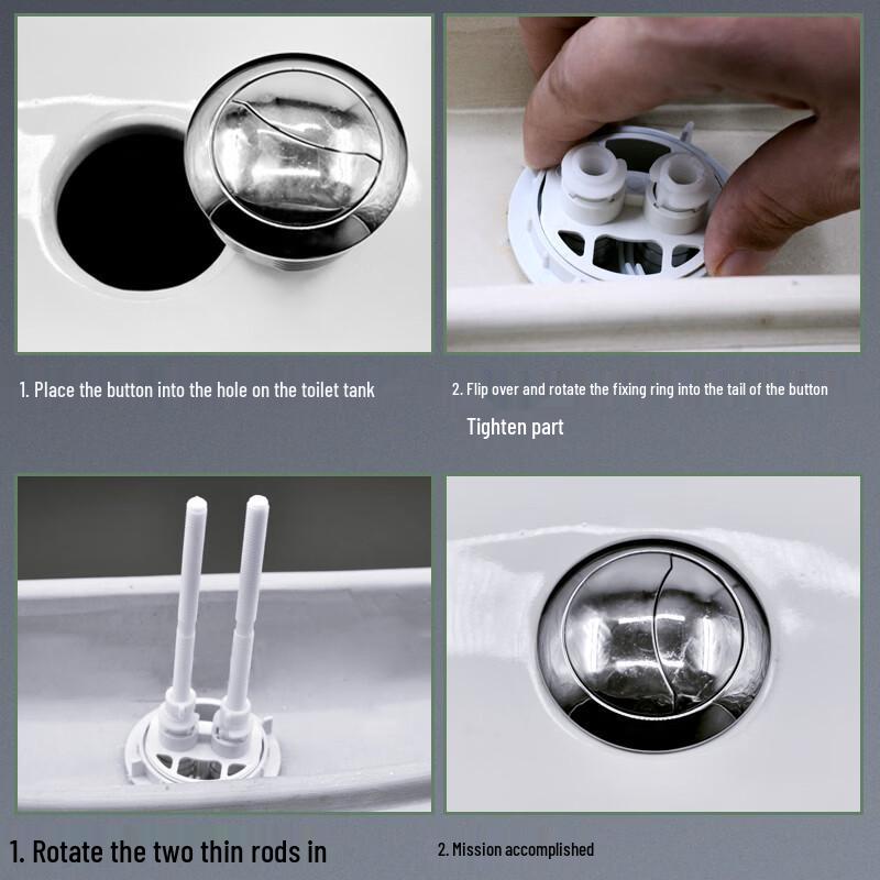 Langzhiwen Toilet Tank Dual Flush Push Button