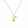 18K Gold Plated Balloon Bubble Hip Hop Necklace with 26 English Letters for Women