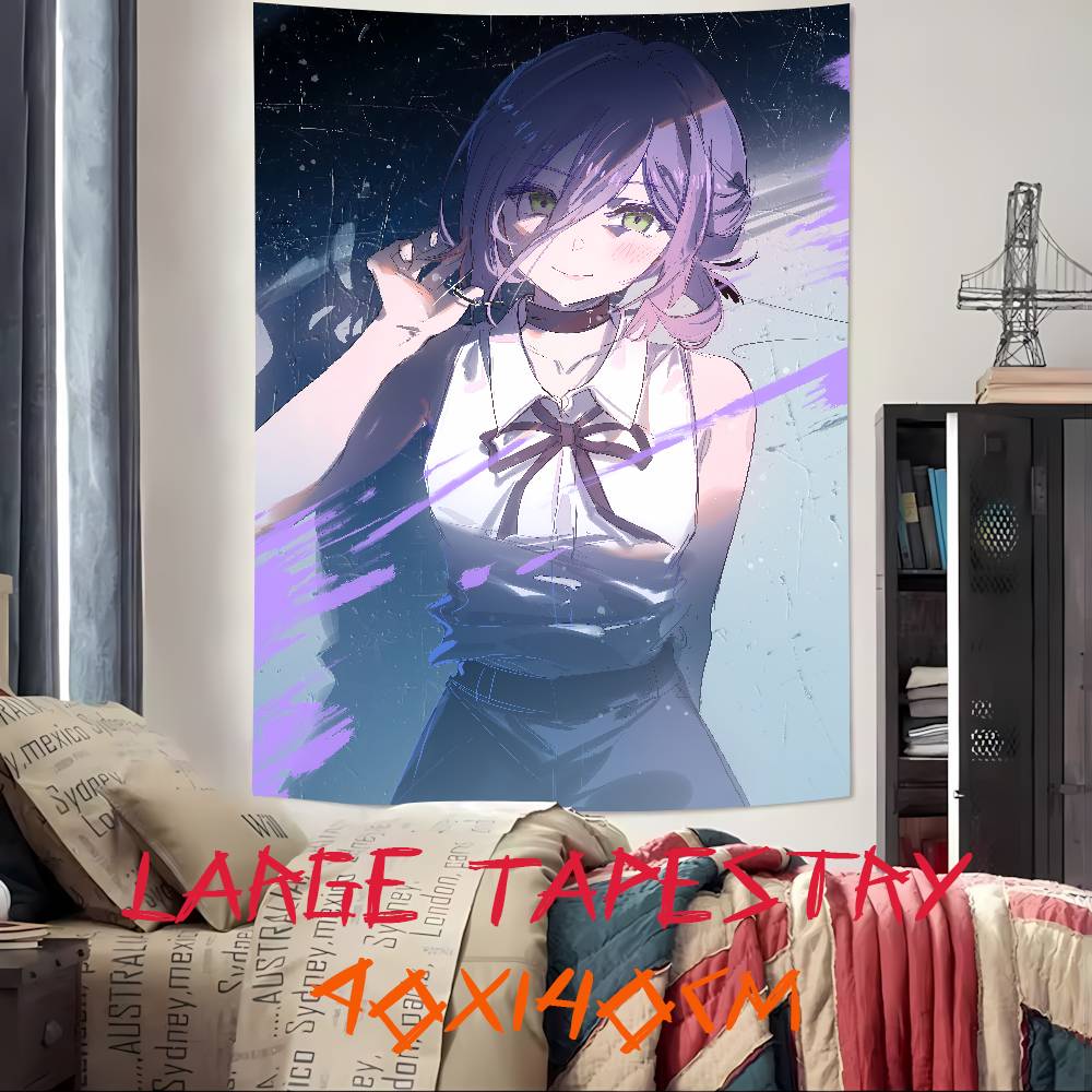 New Movie Pretty Hot Girl Reze Tapestry Decoration Bedroom Dormitory Background Cloth Holiday Home Living Room Club Tapestry