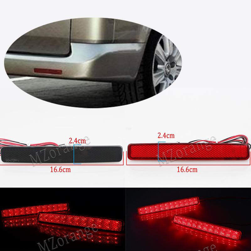 2pcs LED Rear Bumper Reflector Brake Lights For VW T5 Transporter For Multivan 2003-2011 Accessories Auto Rear Bumper