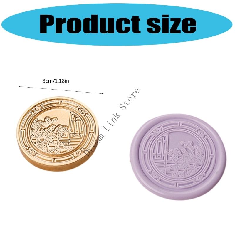 Antique Seal Stamp Head Embossed Wax Seal Stamp Metal Seal Stamp Head for Seal Letter Envelope Card Wedding Invitation