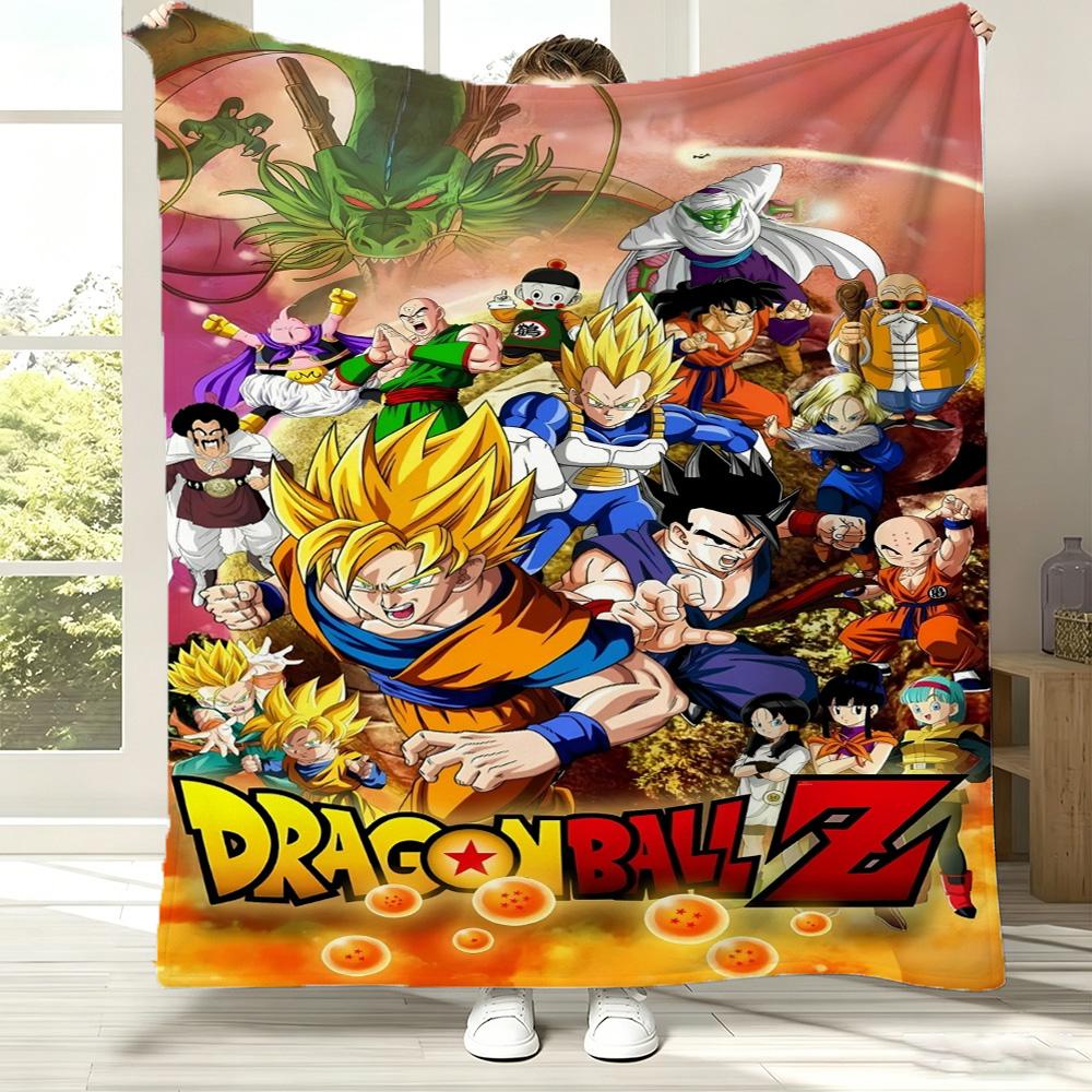 3D D-Dragon Ball Z Super Goku Vegeta Ultra Soft Warm Flannel Blanket For Wall Living Room Decor Bed Picnic Office Birthday Gift