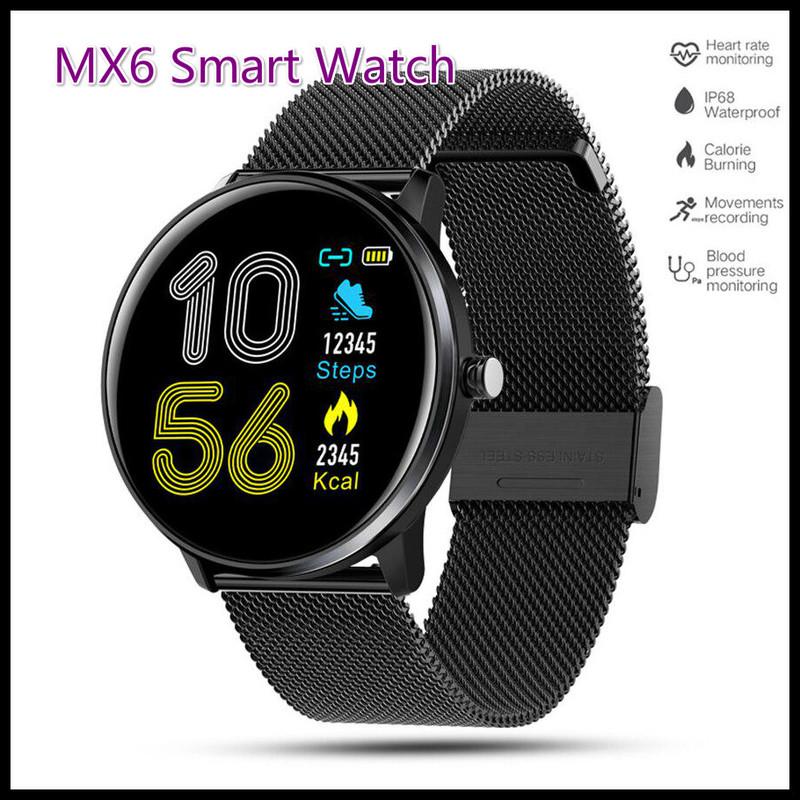 Sportuhr MX6 Smart Watch Full Touch Wasserdicht IP68 Blutdruck  Herzfrequenzmesser günstig kaufen — Preis, kostenlose Lieferung, echte  Bewertungen mit Fotos — Joom