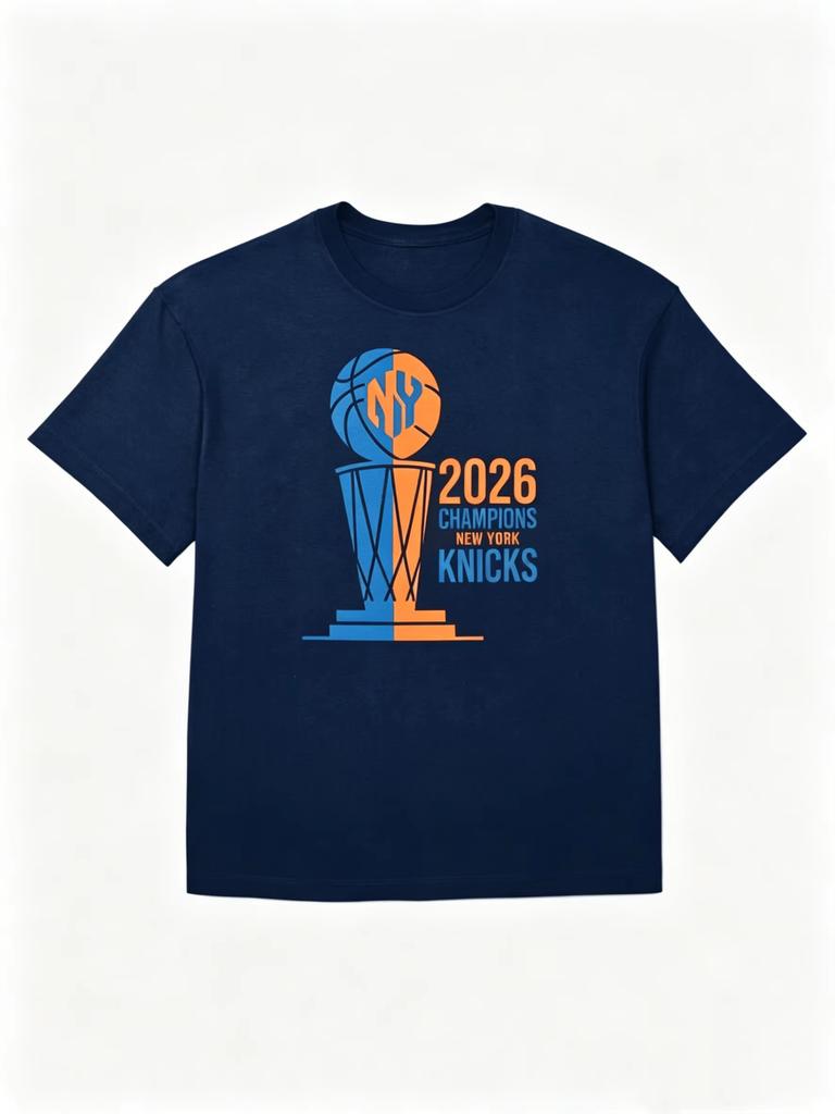 2026 NY Knicks Champions New York Knicks Finals Collection Fans T-Shirt Summer New Men Women Cotton Oversized Unisex Harajuku High Quality