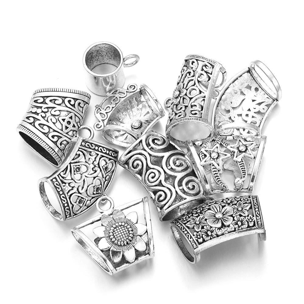 5pcs/lot Antique Silver Color Hollow Pendant Charm For Jewelry Making DIY Necklace Bracelets Bag Clothing Charm Accessories