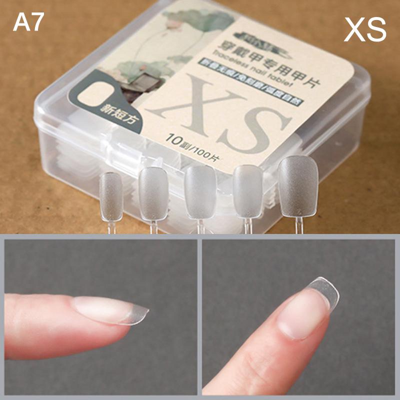 

100 шт./коробка Накладные ногти Накладные ногти Гроб Искусственные ногти Прозрачные типсы для наращивания Инструмент для маникюра