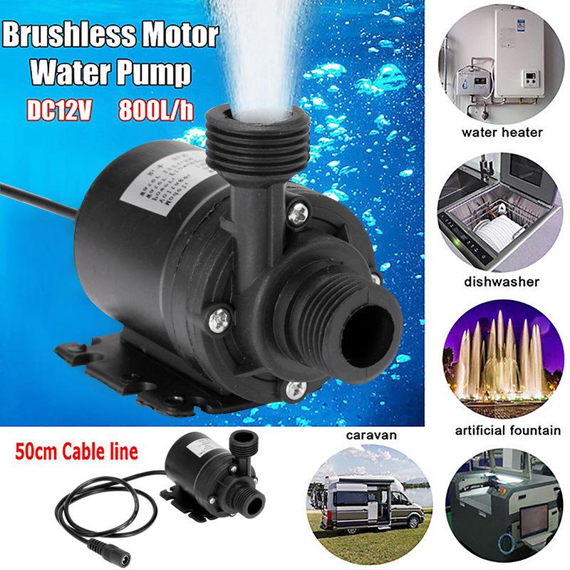 1Pcs Submersible  Water Circulation Pump 800L/H 12V 24V Dc 5 Meters Solar Brushless Motor Fish Tank Low-Noise Pump