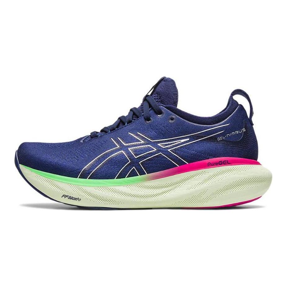 Asics Gel Nimbus 25 Indigo Blue Fuchsia Women Sneakers Pure-Silver 1012B356-400