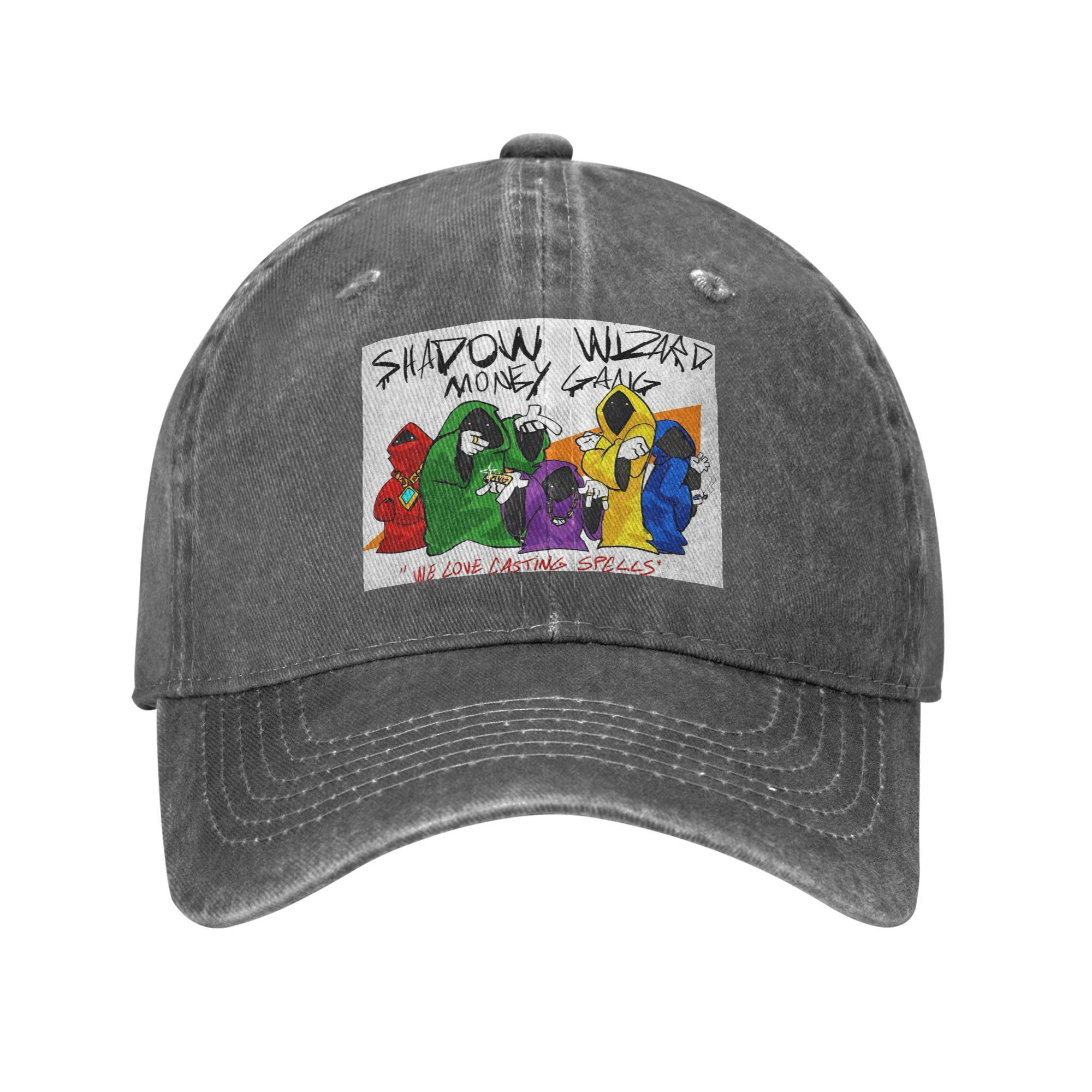 Шляпа-кепка Snapback Shadow Wizard Money Gang We Love Casting Spells, вымытая джинсовая кепка-кепка, хип-хоп, бейсболка, ковбойская шляпа One Size