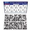Kit de assortiment 200 buc. Tranzistoare BJT 10 Valori C945NPN, S9012PNP, S9013NPN, S9014NPN, S9015PNP, S9018NPN, 2N5401PN, 2N5551NPN, BC547NPN, BC557NPN PNP
