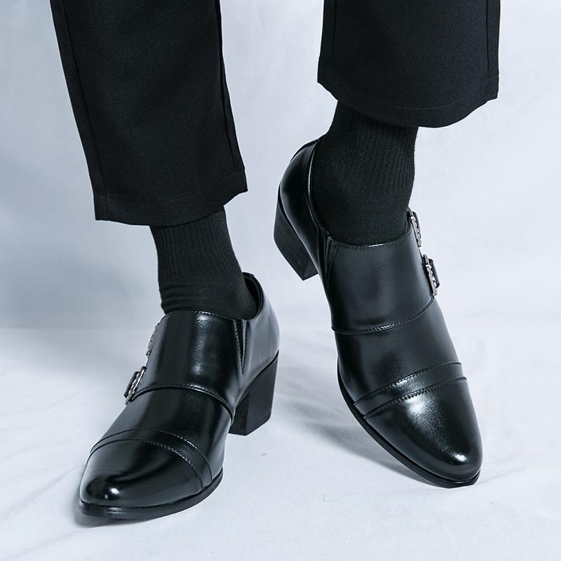 Neue Mode Herren Spitz Lackleder Erhöhte Schuhe Luxus Designer Herren Formelle Hochzeitsschuhe Zapatos Hombre