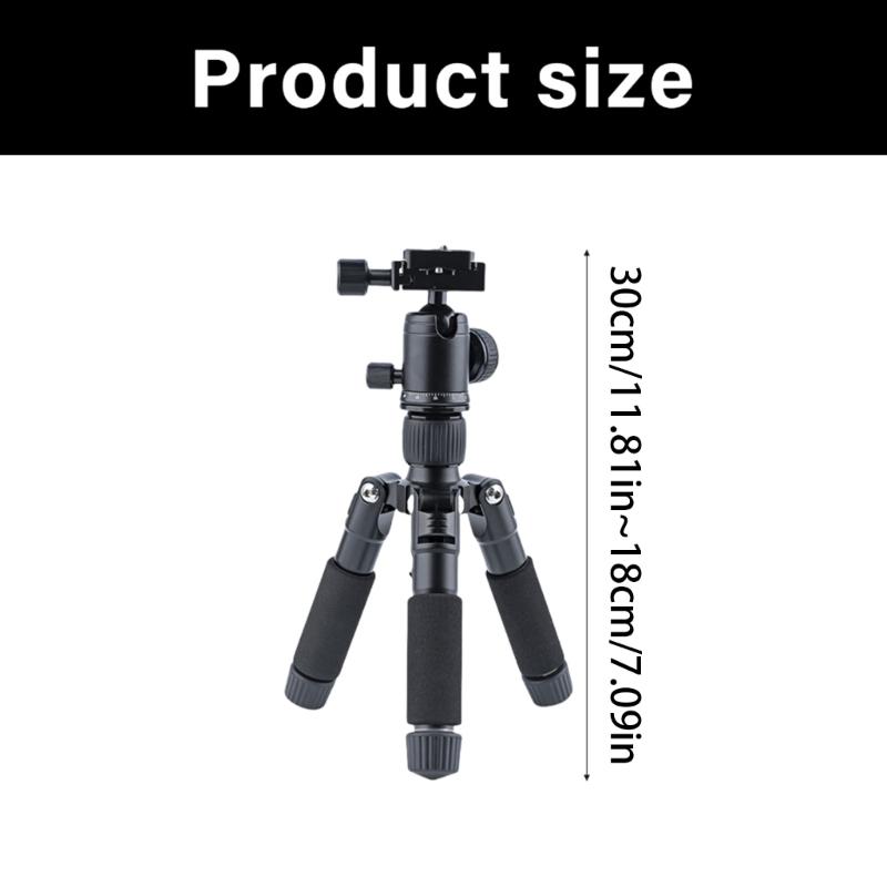 Adjustable Aluminum Alloy Camera Tripod With Quick Release Plate And Retractable Legs For Stable Shoot Flexible Angled
