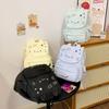 Student schoolbag Korean version trendy cute girl schoolbag cartoon cat small pocket removable class casual backpack women