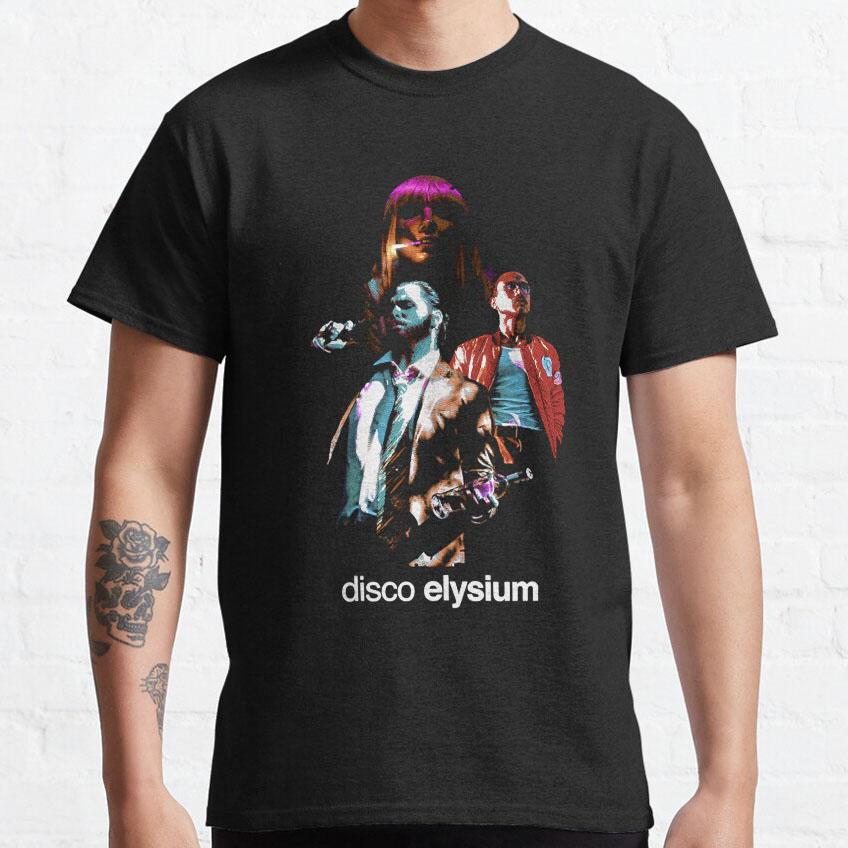 Ruolo Disco Elysium Gioco Fantastico Per Fan di Film Grafica Videogiochi Retrò T-shirt da uomo 100% cotone taglia grande