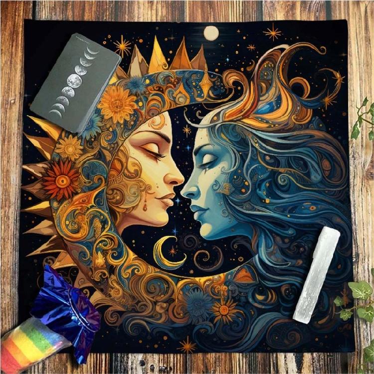 Table Cover Tarot Tablecloth Improve Spiritual Journey Moon Table Cover