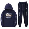 Anime Naruto Kakashi Sharingan Hooded Fleece-lined Unisex Sweatshirt Set Winter Casual Wear