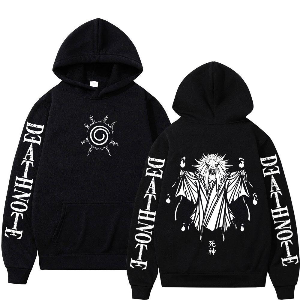 Anime Death Note Hoodies Manga Yagami Light L·Lawliet Oversized Sweatshirt Men Women Fashion Long Sleeve Pullovers Streetwear