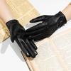 Men's and Women's Sheepskin Genuine Leather Gloves  Couple Honeycomb Gloves  Simple and Warm In Winter Fashionable for Cycling and Commuting