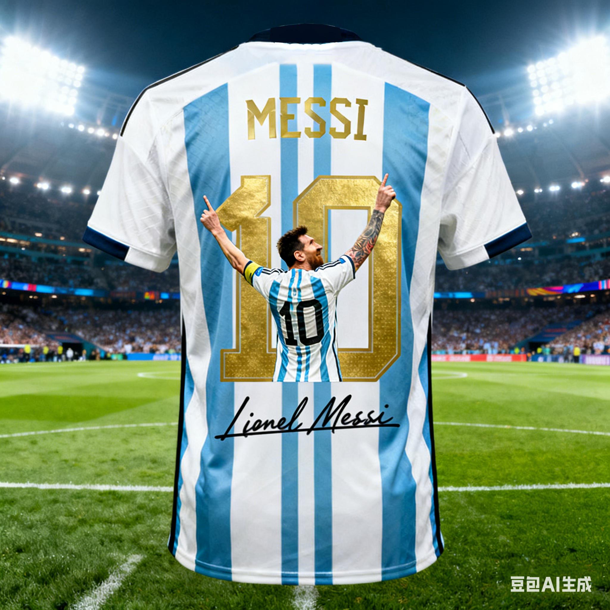 Baibao QIQI AI MESSI # 10 Voetbalshirt Volwassen Mode Zomer Sneldrogend Sportshirt Buiten Training Shirt Fan Top S