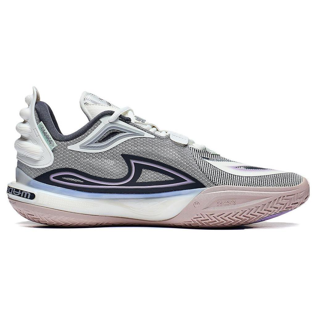 Li Ning Wade All City 11 V2 Cushioning Breathable Support Lightweight Rebound Low Top Basketball Shoes Men's Ivory ABAT093-3