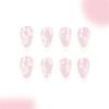 Press On Nail Almond Shaped Fake Nail Glossy Stick On Nail Natural Full Cover False Nail Acrylic Glues On Nail for Women
