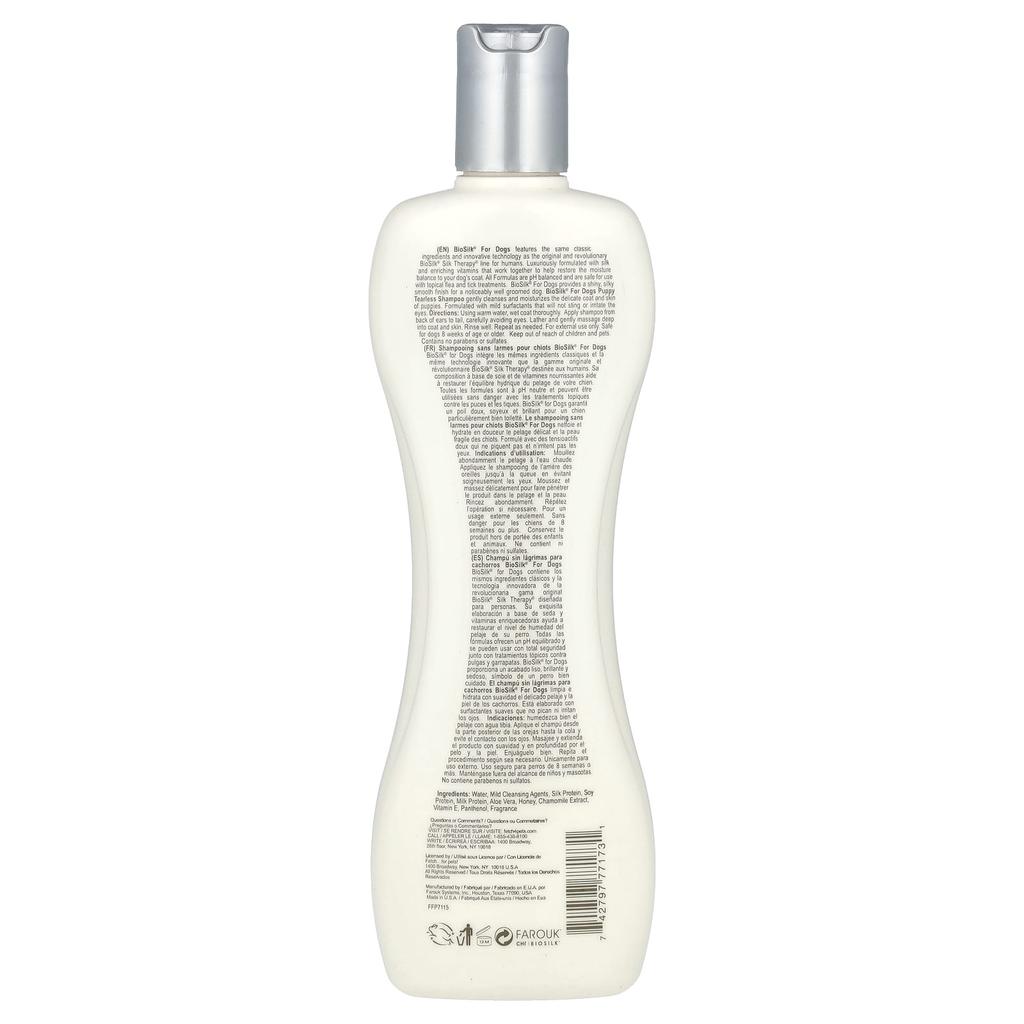 BioSilk Silk Therapy, Szampon dla szczeniąt bez łez dla psów, 12 fl oz (355 ml)