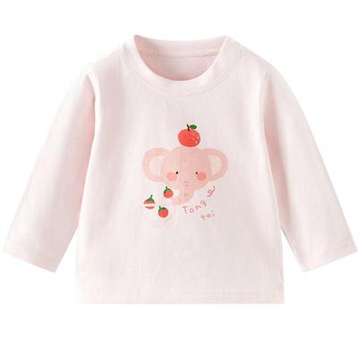 TONGTAI Baby Pure Cotton Long Sleeve Pullover T-Shirt