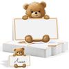 102550 peças Número de Assento de Casamento Cartão de Mesa Padrão Urso Cartoon Placa de Festa de Aniversário Infantil Cartão de Lugar com Nome para Jantar de Colegas