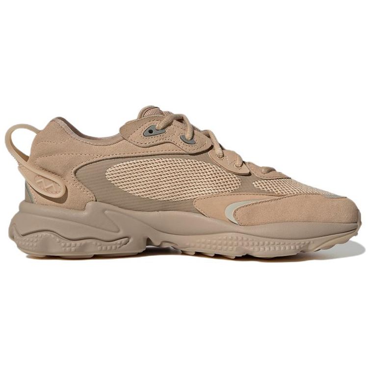 Adidas Originals Ozweego Meta Leather Sports Trend Durable Low-Top Casual Shoes Unisex Casual Shoes Beige HQ6327