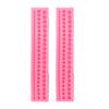 2Pcs Silicone Mold Long Pearl Necklace Shape Easy Demoulding Flexible Soft Baking Mold for Cake Fondant Chocolate