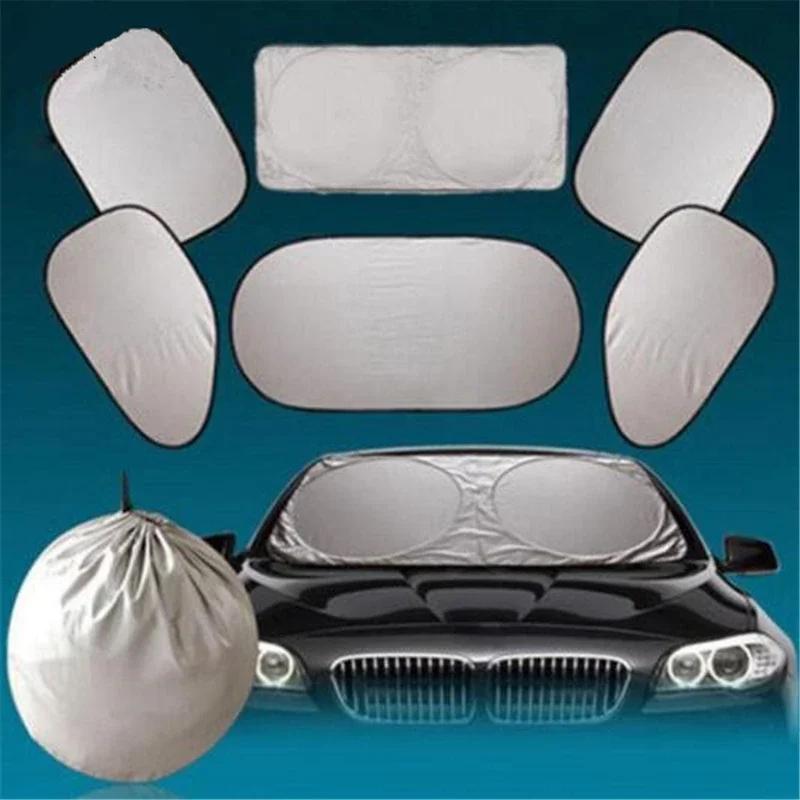 Car Windshield Sunshade 6 Pieces Set Car Window Shade Car Curtain Easy To Use Fits Window Shades Of Various Sizes Auto Awning