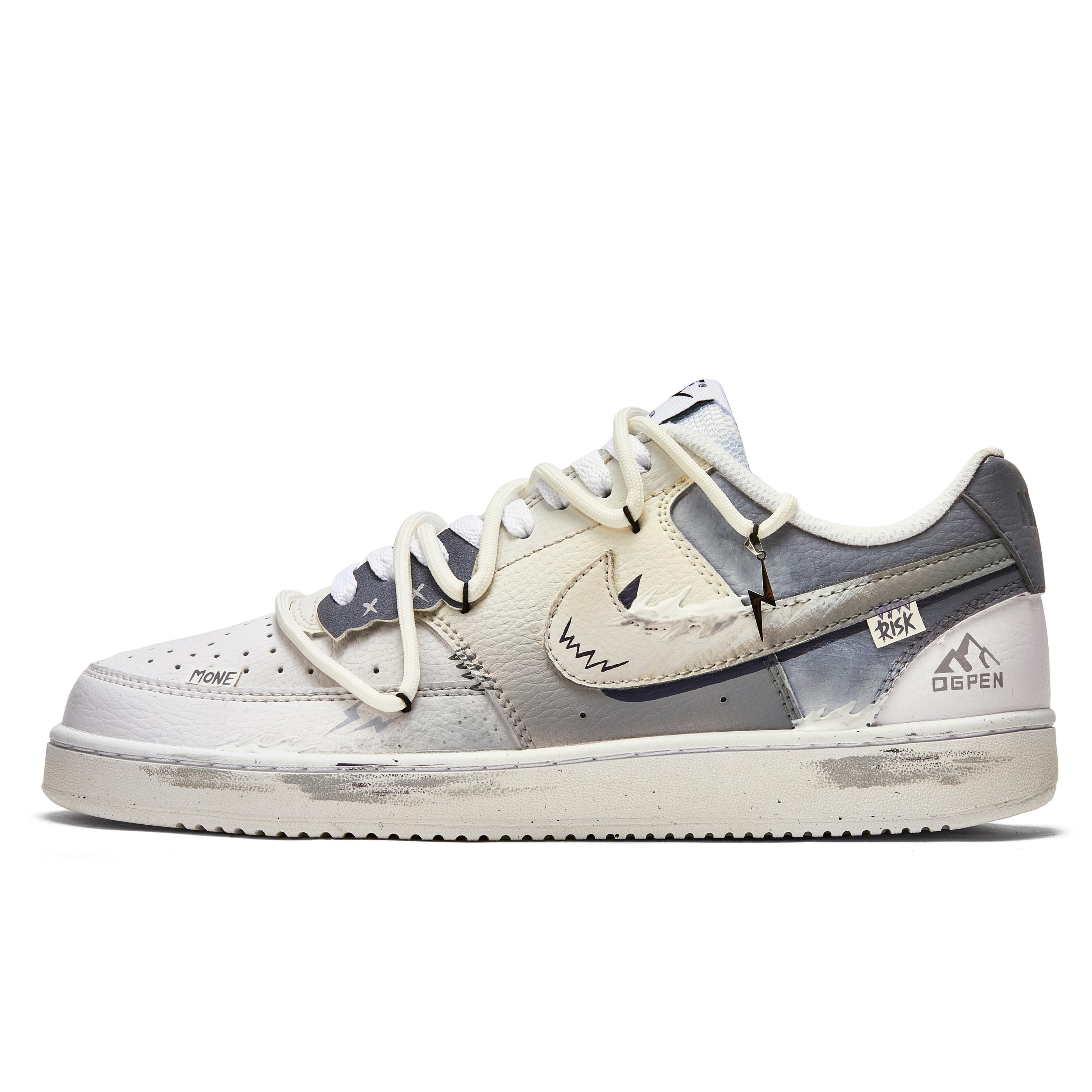 

Nike Court Vision 1 Slip Resistant Abrasion Resistant Low top Skateboard Shoes Men s Gray White DH2987-101(Team177- ) 40