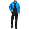 Adidas Solid Color Stand-Up Collar Zipper Down Jacket With Brand Logo Print Unisex Outerwear Blue HN2105