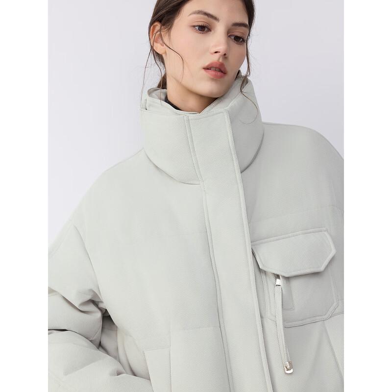 ELLE Women's Workwear Lapel Short Duck Down Jacket