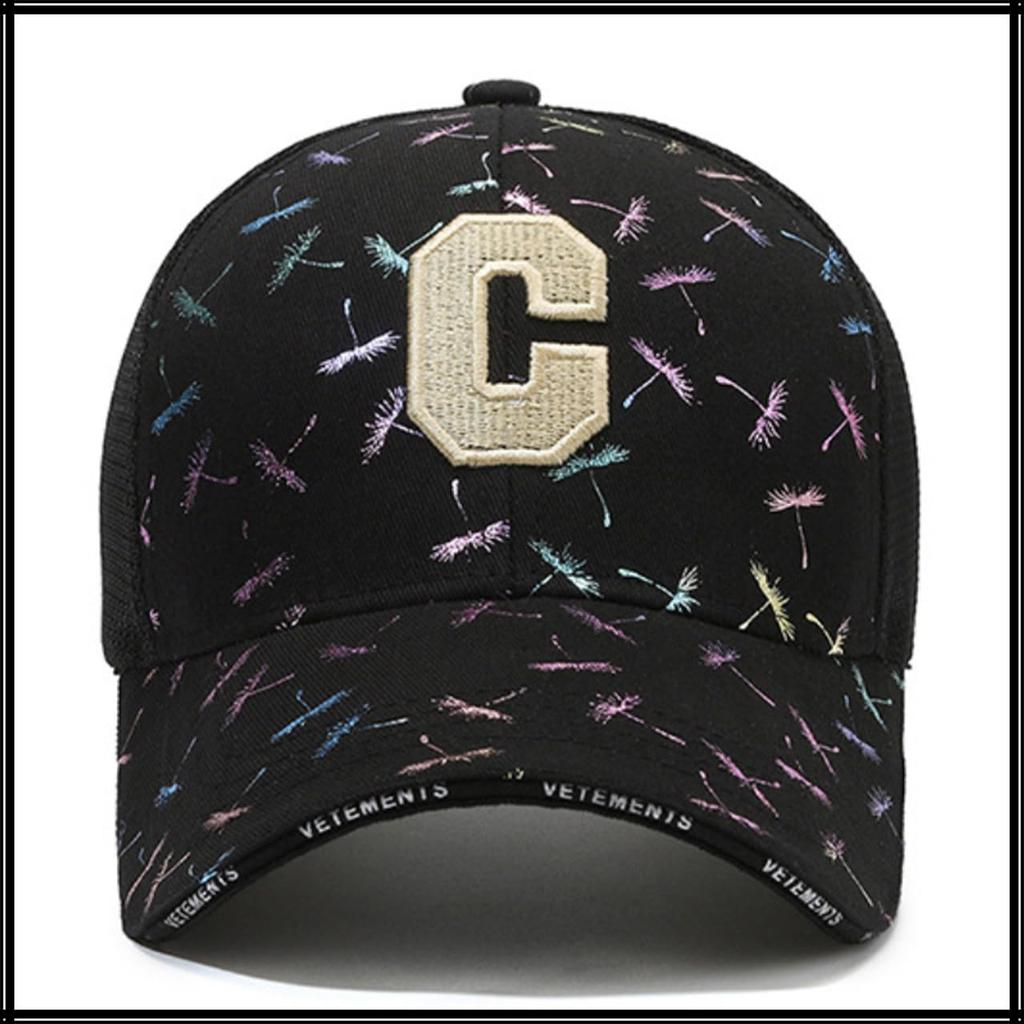 C Logo Mesh Casual CZA025 [White Fang] Cap, Design, Stylish, Sports, Men's, Women's, (White)