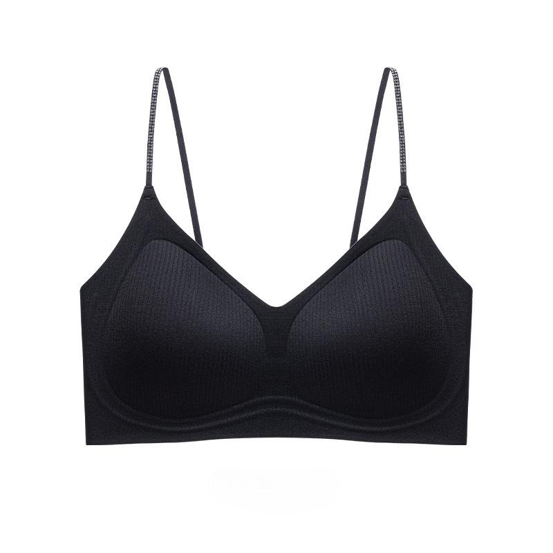 Diamond Thin Strap Soft Support Beautiful Back Bra, Wireless Lift Comfortable Seamless Lingerie for Women