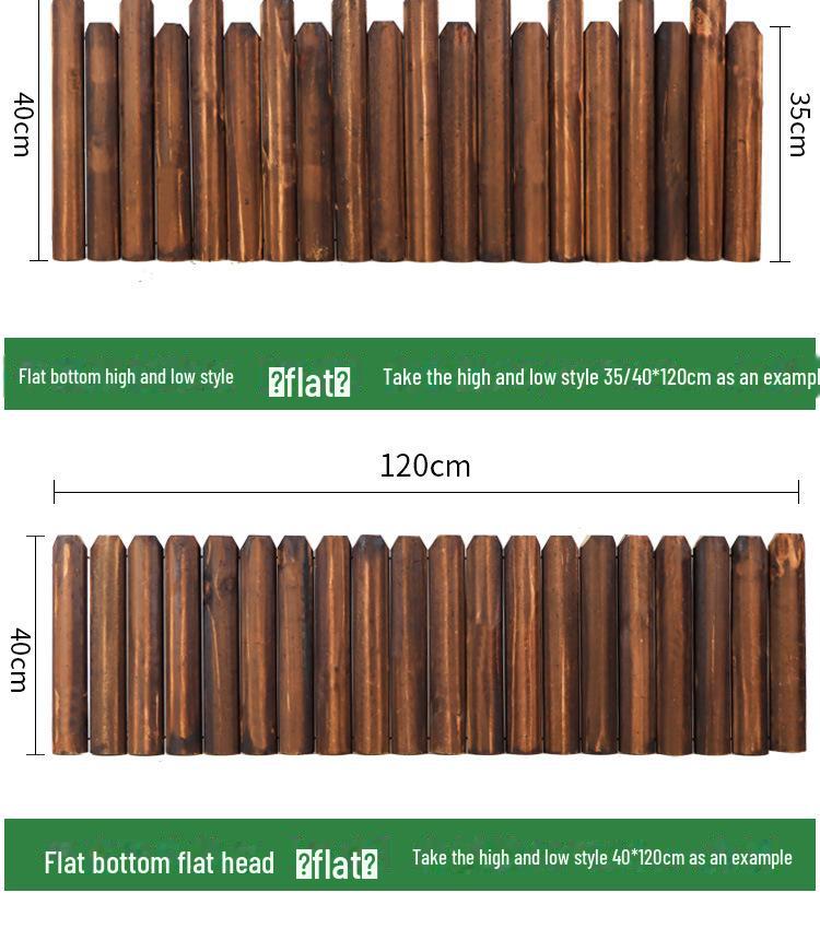 Outdoor Anticorrosive Wooden Garden Fence for Flower Beds and Decoration