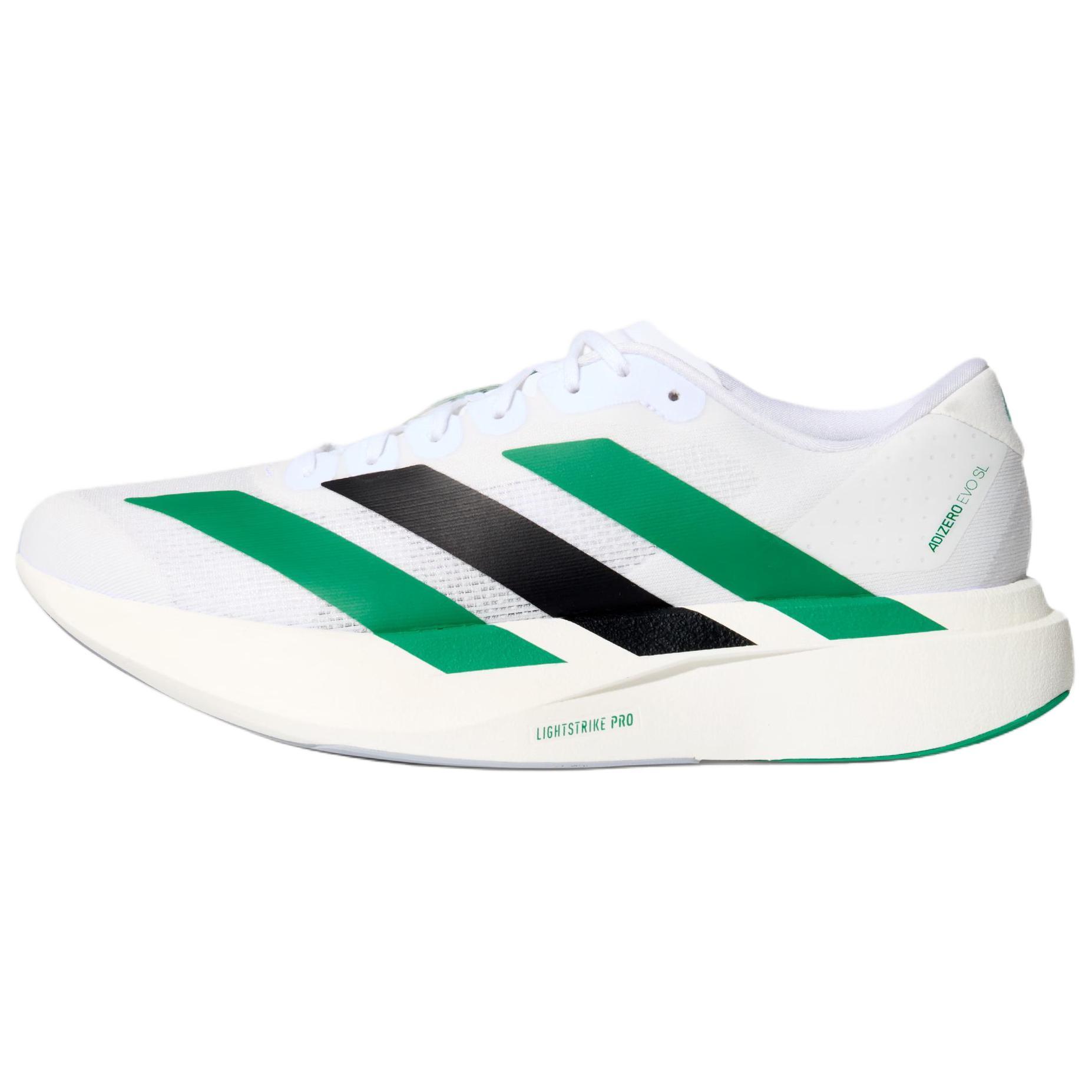 

Adidas Adizero Evo Sl Comfortable Classic Running Shoes Unisex Sneakers White Green Black KH6377 45⅓