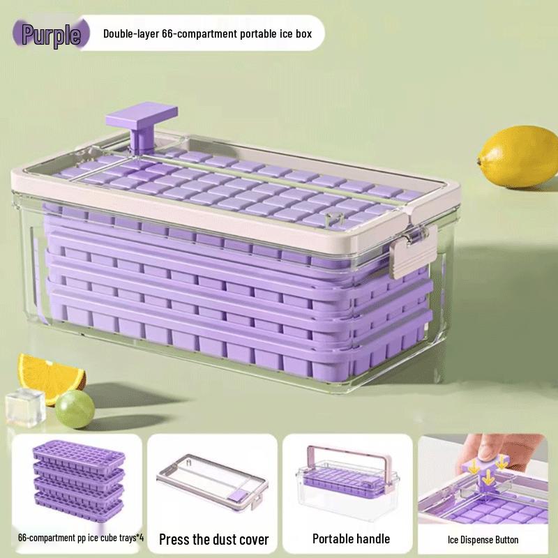 Kunyue Press-Type Ice Cube Tray and Storage Set
