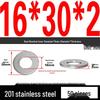 201 Stainless Steel Flat Washer Shim, GB97, Sizes M3 to M30