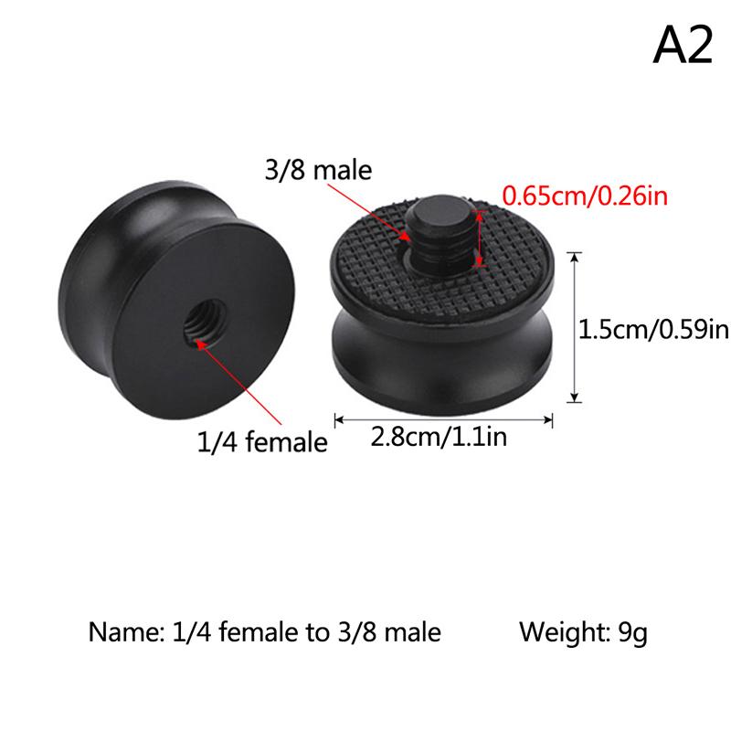 3/8 Inch Female To 1/4 Inch Male Threaded Adapter Monopod Mount Adapter Tripod