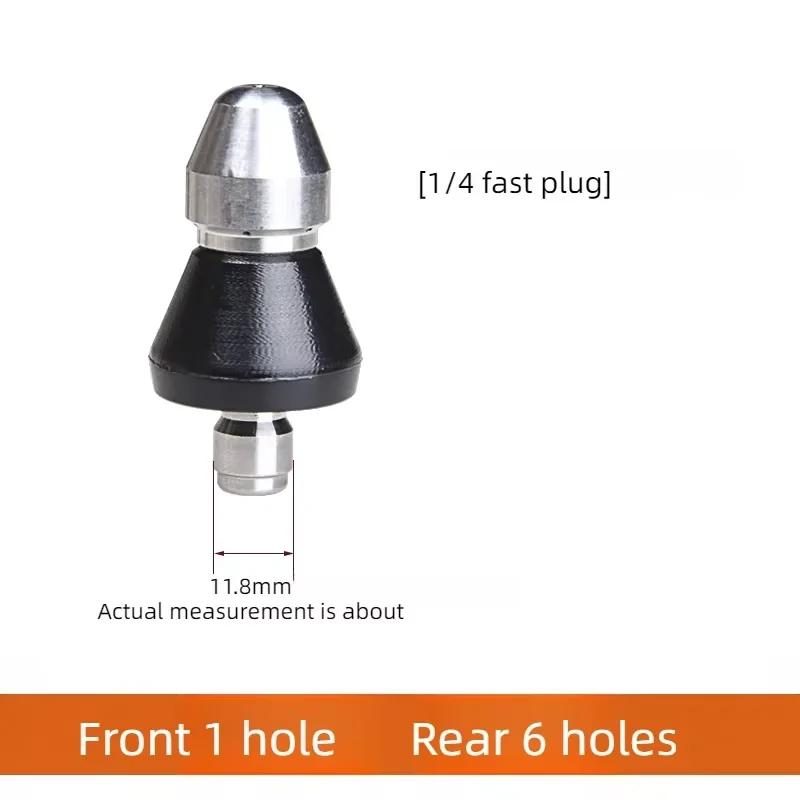 

Universal 1/4 High-Pressure Nozzle for Drain Unclogging - Strong Water Pressure Kitchen Toilet Pipe Tool небесно-голубой