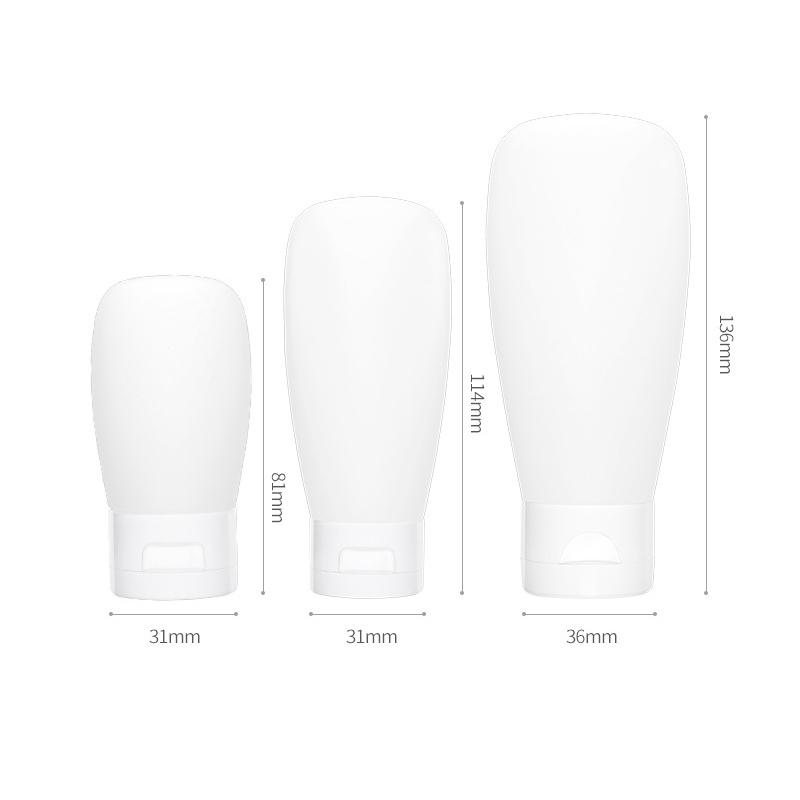 3pcs Refillable Bottle 30/60/100ml Lotion Container Squeeze Tube Empty Bottle Portable Travel Shampoo Skin Care Product Bottle