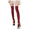 Women Lady Warm Cotton Thigh High Long Stockings Knit Over Knee Lace Socks