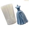 K1AE Wedding Dress Mold Silicone Molds Resin Casting Molds for Candle Making